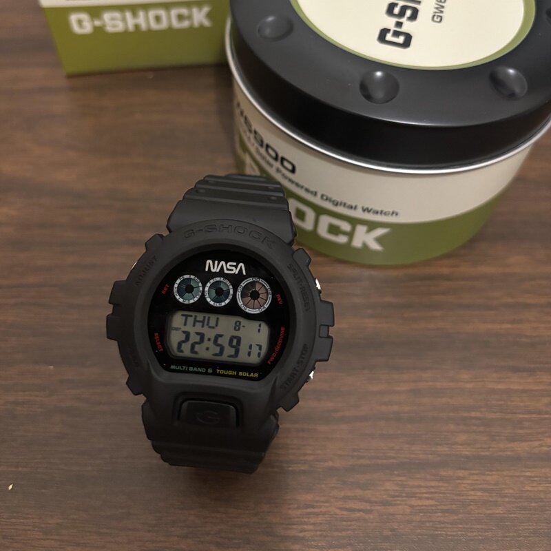 代购卡西欧 Casio NASA 联名款数字显示男女太阳能手表 GW6900NA