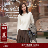 博主同款 JESSIE静奢羊绒羊毛连帽毛衫 女长袖 竖纹毛衣秋季 新款