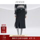中长包臀裙 JESSIE灰色知性气质百搭半身裙女秋冬新款 商场同款