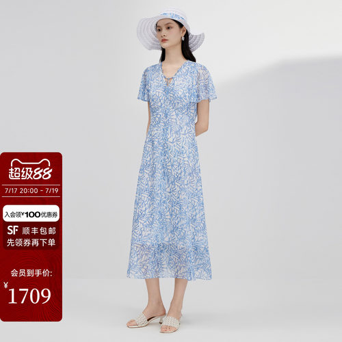 2026夏季新款印花连衣裙女