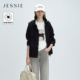 新款 拉链抽绳收腰复古夹克2026年秋季 风连帽风衣女短款 JESSIE工装