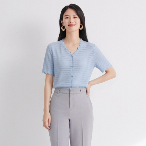 JESSIE夏季针织上衣女