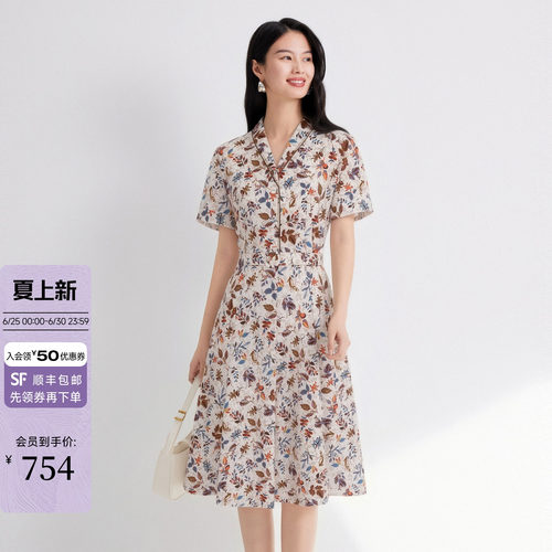 2026夏纯棉印花连衣裙女