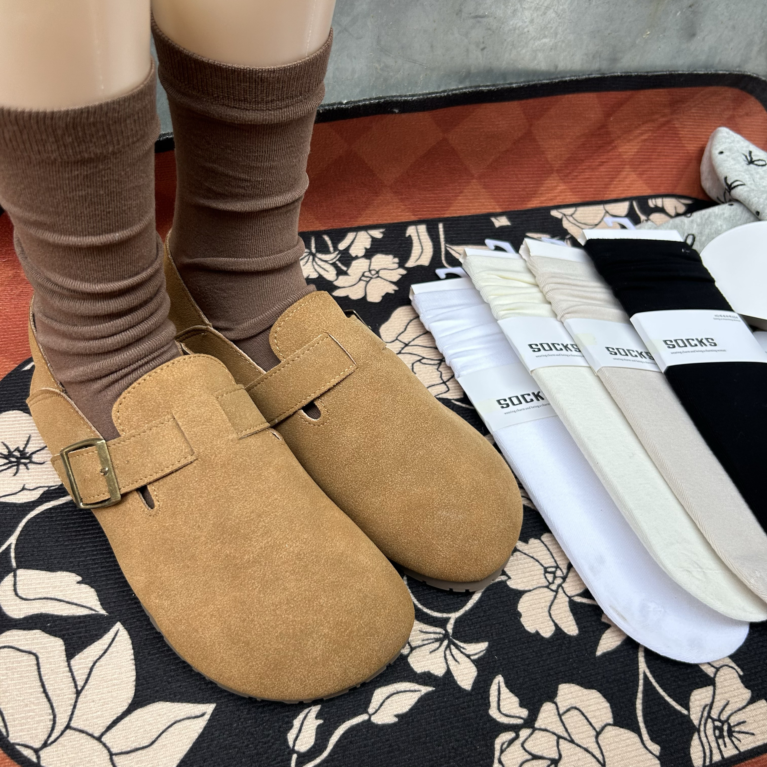 魅情袜子女中筒ins棉无骨学生纯棉春秋韩版蝴蝶结洋气堆堆袜socks