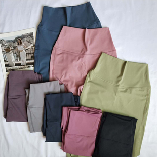 亲肤裸感无痕速干健身瑜伽裤 女 裸感提臀跑步高腰紧身运动打底裤