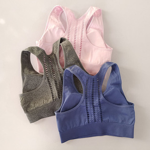 外贸原单女夏撸铁运动文胸速干镂空款 内衣跑步健身衣瑜伽吸汗透气