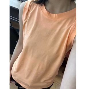 暗纹无缝无胸垫百搭打底上衣罩衫 锦纶宽松休闲背心女 超透气吸汗