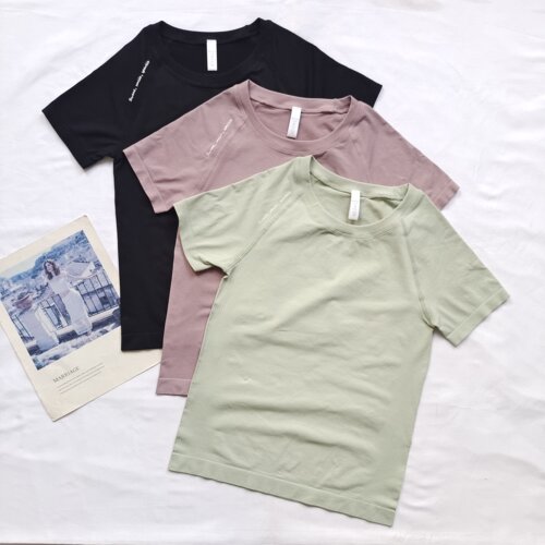 运动短袖女速干修身瑜伽服T恤专业跑步骑行训练户外健身上衣透气
