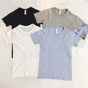 显瘦圆领速干瑜伽服专业跑步训练健身服长袖 运动上衣新款 女修身