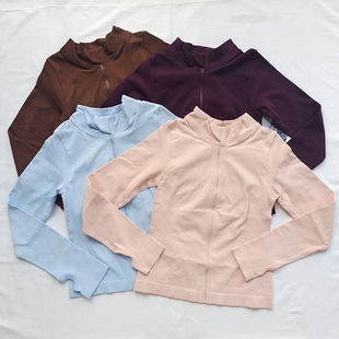 健身高品质运动外套女紧身跑步速干衣修身 立领拉链长袖 瑜伽服上衣