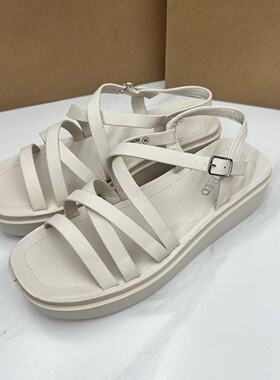 欧美新品原单坡跟3CM高时尚女凉鞋