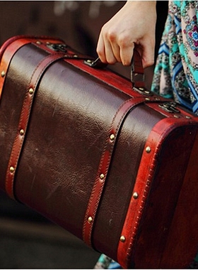 欧式风摄影道具橱窗手提箱装饰品