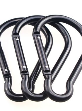 10cm超大号铝合金挂扣全黑色葫芦形登山扣灯泡形挂钩多功能钥匙扣