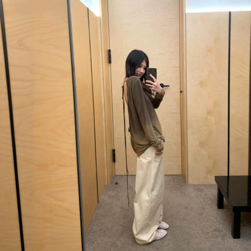 UMA 25秋季新款莫代尔手工吊染露背上衣