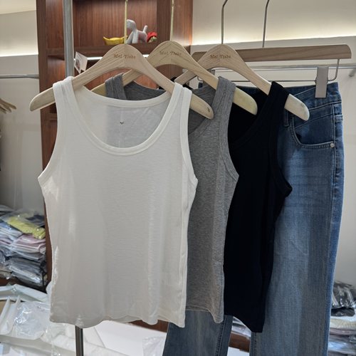 ONE12355春夏休闲工字型打底衫t恤通勤女百搭纯色上衣背心吊带one