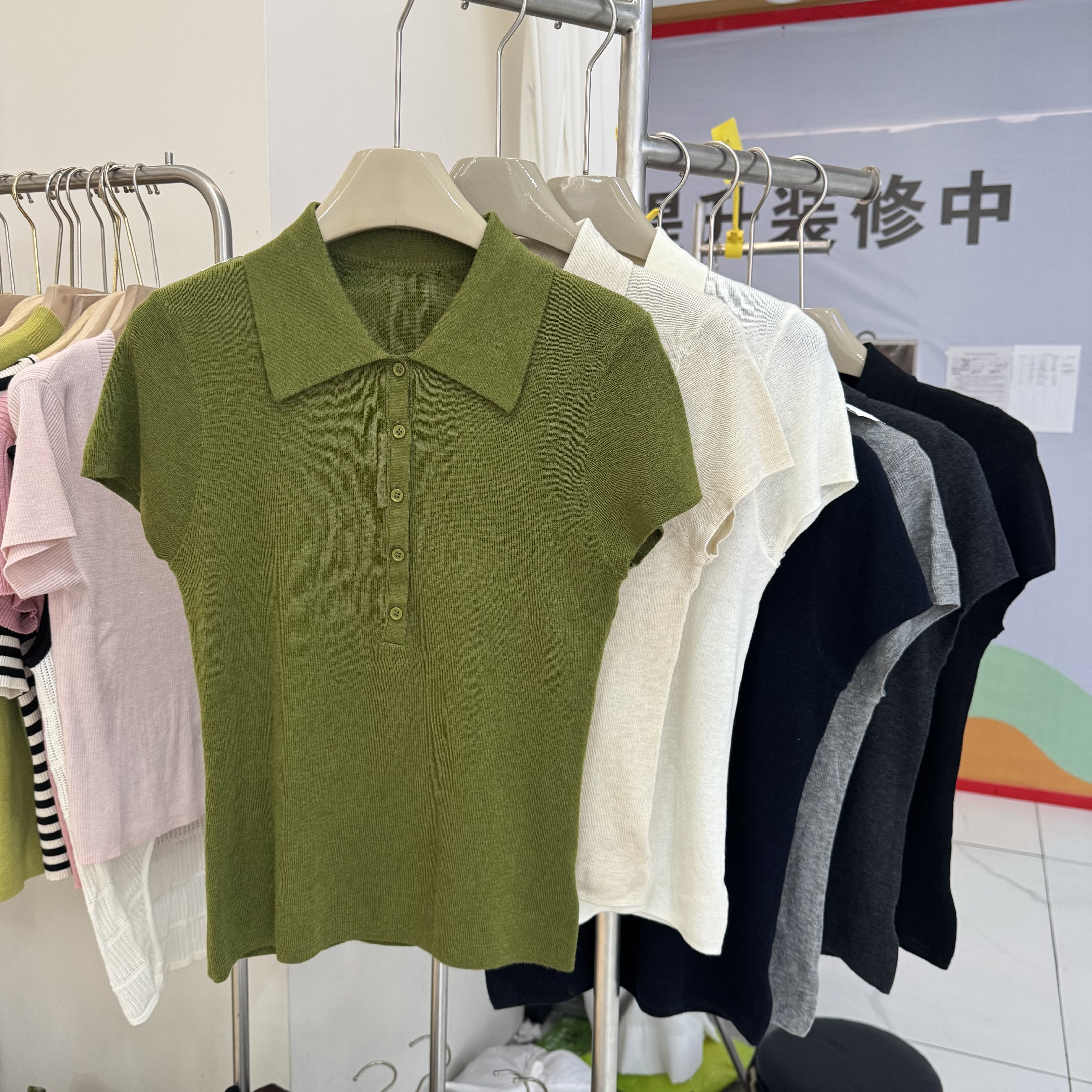 韩系2026早秋新款韩版设计感翻领短袖POLO衫女百搭显瘦上衣