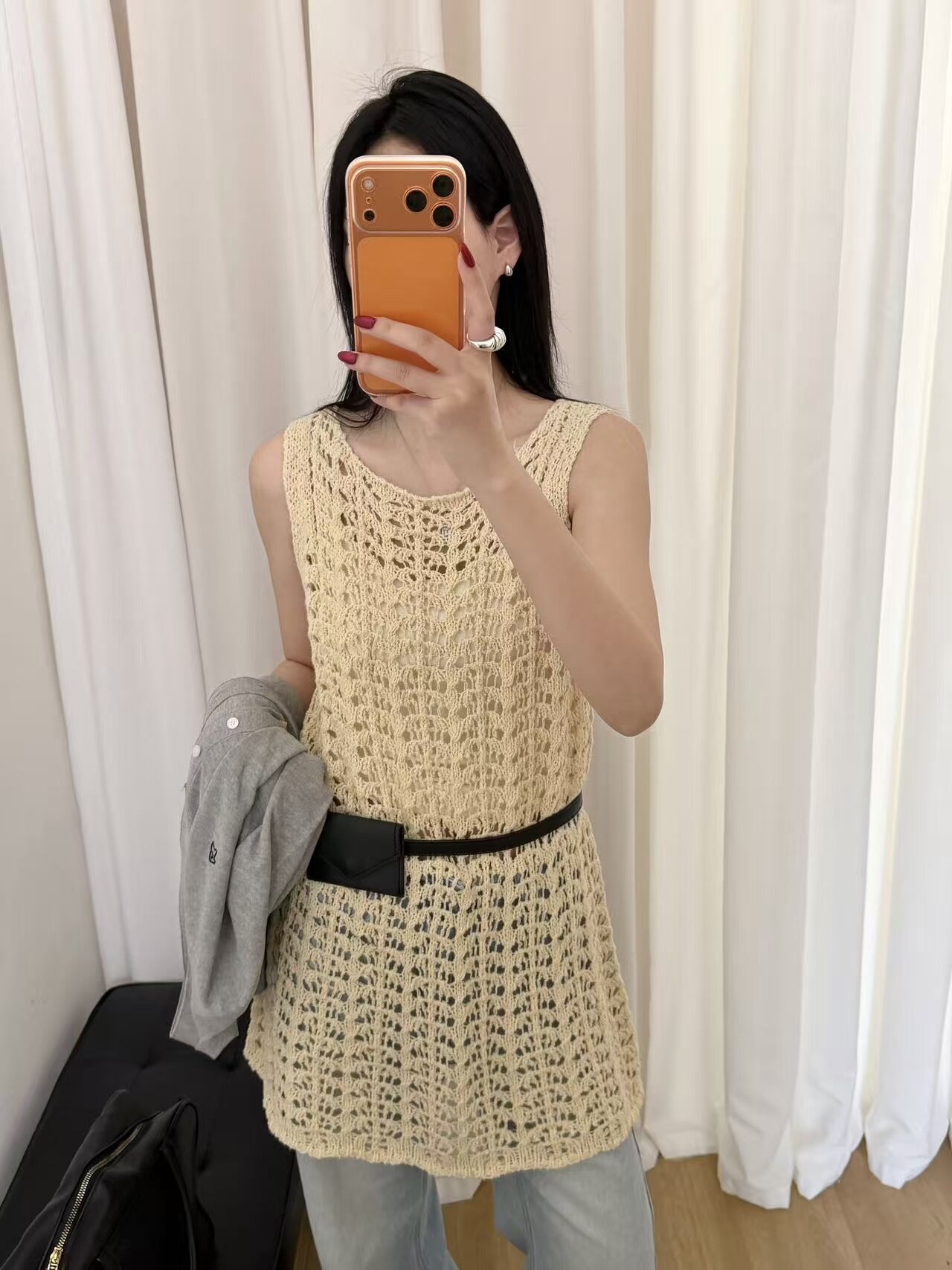 超韩系2026早春新款韩版宽松显瘦圆领无袖针织背心女毛衣女薄款