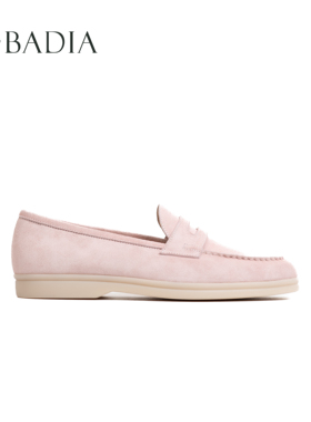 2026新款女鞋意大利头层牛反绒皮Sakura便士乐福鞋天然橡胶底