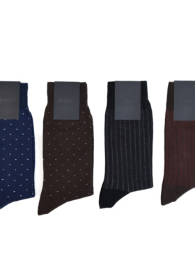 Badia男士正装pima棉袜子绅装袜透气百搭舒适质感