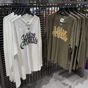 Adidas三叶草 男女运动休闲潮流复古·宽松长袖T恤 KT3037 KT3038
