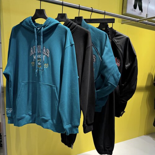 Adidas三叶草 运动休闲潮流复古针织连帽卫衣长裤 JW1963 JW1966