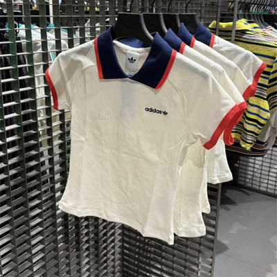 Adidas三叶草 宋雨琦女子运动潮流POLO衫短袖T恤 KF9610 KF9611