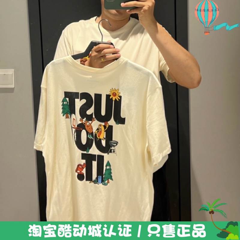 Nike耐克 夏季男子运动休闲潮流花卉印花速干透气短袖T恤 FD0064