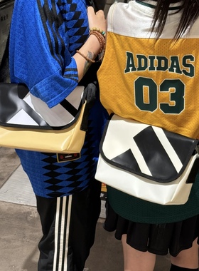 阿迪达斯男女运动休闲潮流皮质单肩包斜挎包骑行包 JP0419 JP0420