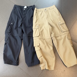 Adidas三叶草 男女运动休闲潮流工装大口袋宽松长裤KF4945 KF4946