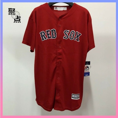 Gathering point MLB Major League Baseball Red Sox Red Sox US version of the youth version of the embroidered baseball uniform jersey