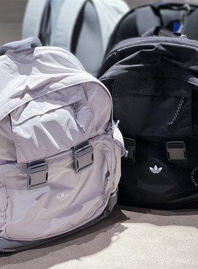 Adidas三叶草 男女运动休闲潮流翻盖双肩背包书包 KE2719 KE2727
