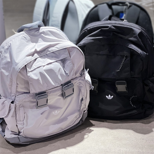 Adidas三叶草 男女运动休闲潮流翻盖双肩背包书包 KE2719 KE2727
