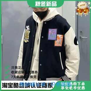 中国李宁 AJMT301 史蒂文男女运动休闲潮流滑雪皮袖 棉服夹克外套
