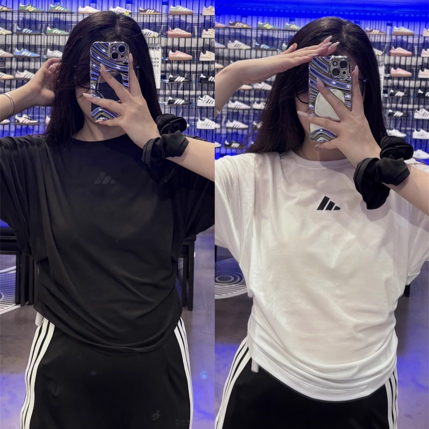 Adidas阿迪达斯 女子运动训练速干透气宽松短袖T恤 JX1190 JX1194