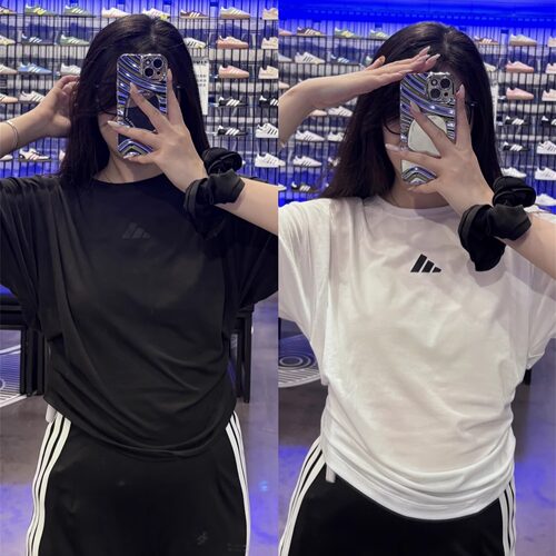 Adidas阿迪达斯 女子运动训练速干透气宽松短袖T恤 JX1190 JX1194
