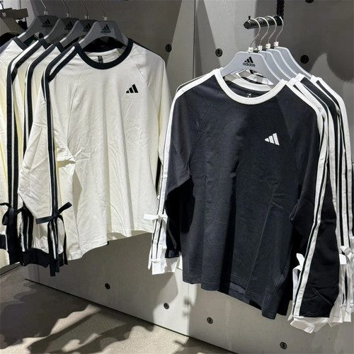Adidas阿迪达斯 女子运动休闲潮流蝴蝶结长袖T恤 KG3858 KG3859