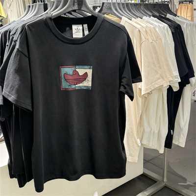 Adidas三叶草 男女运动休闲潮流卡通宽松短袖T恤 KD4289 KD4290