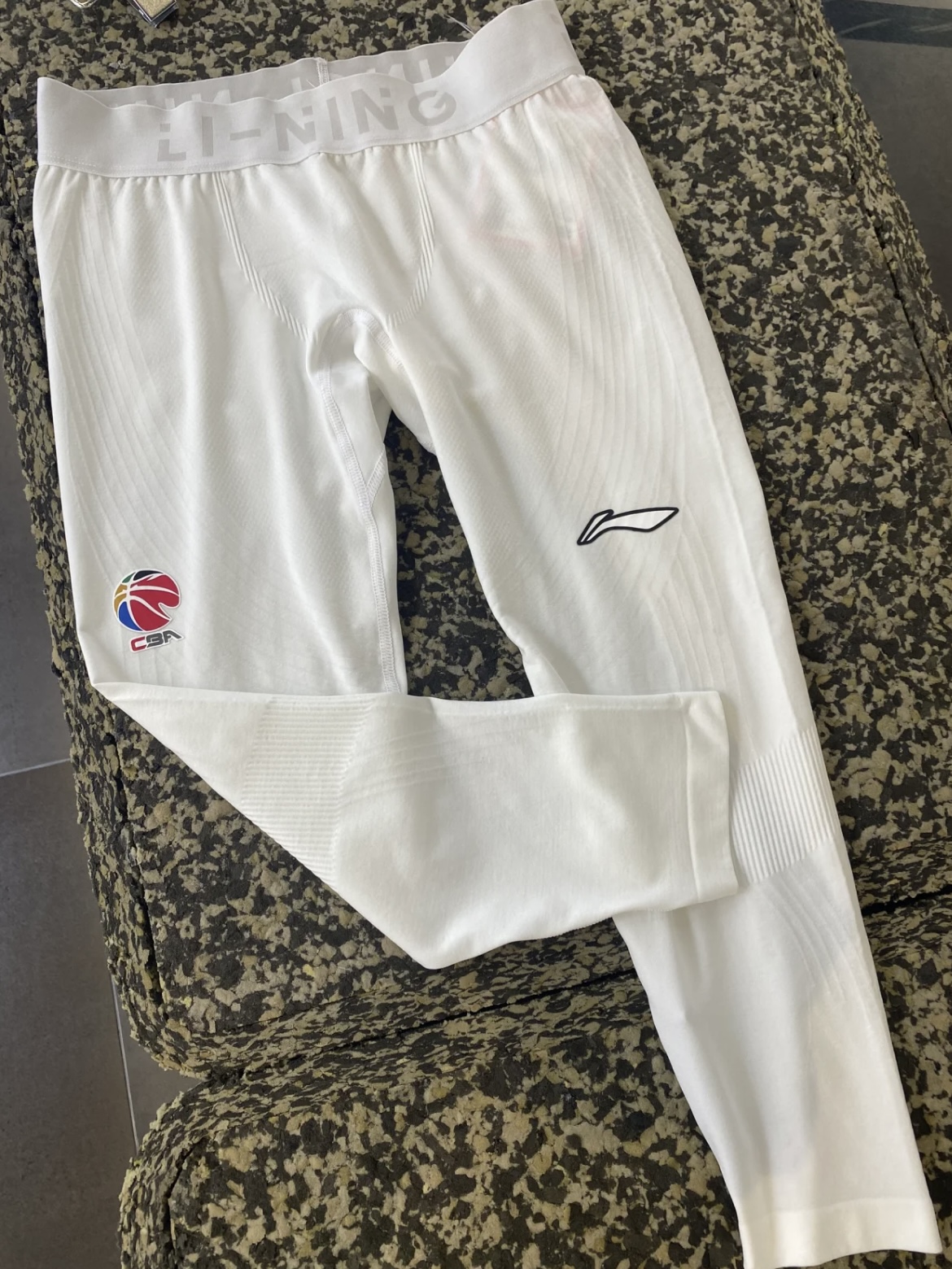 李宁 CBA男子运动训练速干透气篮球比赛紧身裤打底裤长裤 AKLT881