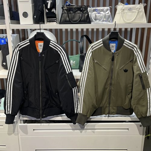 Adidas三叶草 男女运动休闲潮流棉服飞行夹克外套 JD3743 JD3744