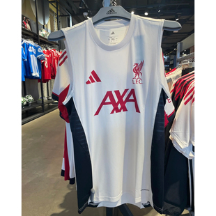 Adidas阿迪达斯 利物浦男子足球训练热身服无袖背心球衣 JV6557