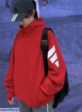 阿迪达斯 FOS 男子运动休闲潮流宽松连帽卫衣帽衫 KH3017 KH3019