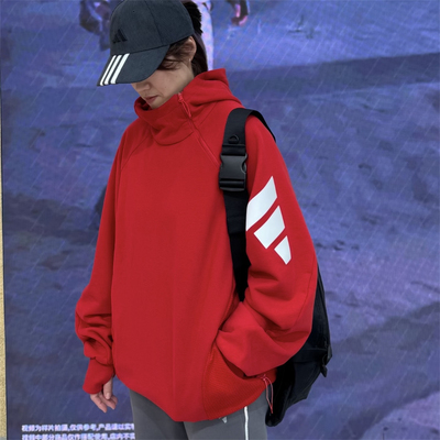 阿迪达斯 FOS 男子运动休闲潮流宽松连帽卫衣帽衫 KH3017 KH3019