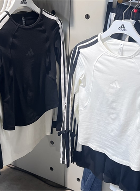 Adidas阿迪达斯 女子运动休闲潮流蝴蝶结长袖T恤 KG3861 KG3862