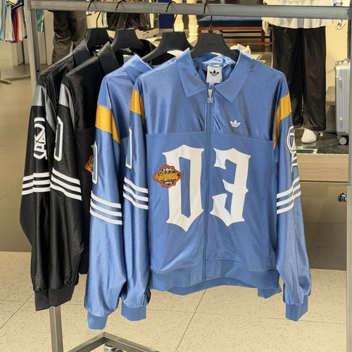 Adidas三叶草 男女运动休闲潮流刺绣宽松夹克外套 KS2891 KS2892