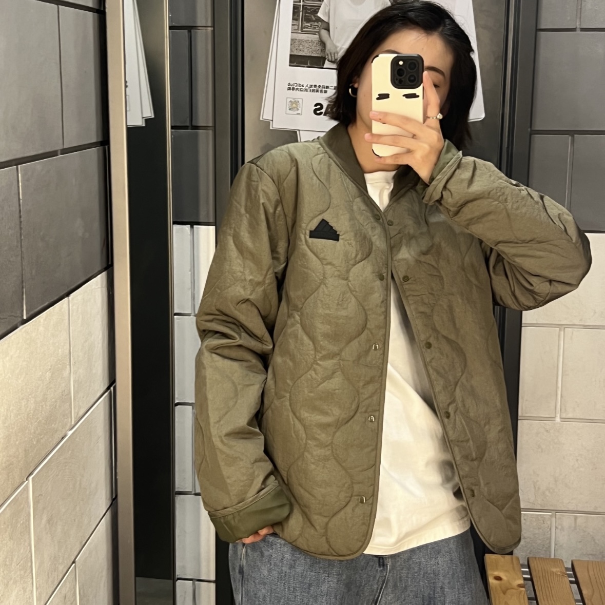 Adidas阿迪达斯 男女运动休闲宽松棉服夹克外套 JE8570 JE8571