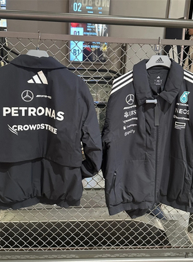 Adidas阿迪达斯 F1联名梅奔AMG运动潮流防风棉服夹克外套 JX0748
