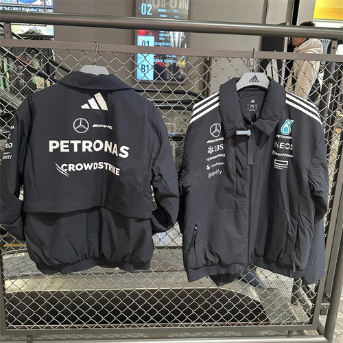 Adidas阿迪达斯 F1联名梅奔AMG运动潮流防风棉服夹克外套 JX0748