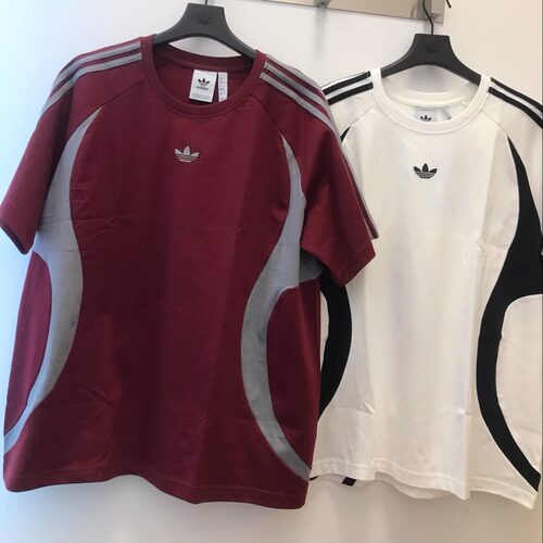 Adidas三叶草 运动休闲潮流复古拼接宽松短袖T恤 KB8966 KB8967
