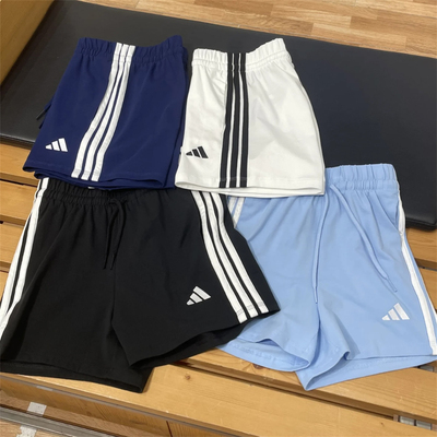 阿迪达斯 女子运动潮流经典三条纹针织短裤 JD0910 JD0911 JY8574