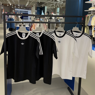Adidas三叶草 男女运动休闲潮流经典速干短袖T恤 KD5829 KD5830